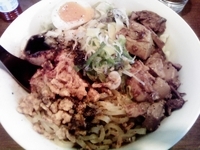 「まぜそば」@豚のらーめん 弐番手の写真