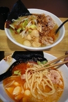 「『朱味噌麺+バラ肉増し+味付けニンニク4個（￥750+150+1」@麺屋 朱火阿の写真