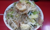 「ミニラーメン（ヤサイニンニクアブラ）￥600+味付ウズラ￥100」@ラーメン二郎 大宮店の写真