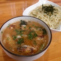 「焼き牡蠣つけめん/味噌 850円（モテコクーポン-150円）+味」@ラーメン工房 幸福亭の写真