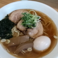 正油らーめん（油ナシ）+煮玉子