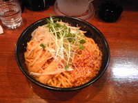 「坦々油そば（700円）+替え玉（100円）」@麺屋 天王 二号店の写真