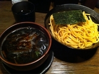 「辛黒味噌つけ麺 300g」@つけ麺処 つぼや 梅田店の写真