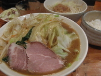 「濃菜麺野菜大盛800円ジロベジ100円ミニごはんセット120円」@濃菜麺 井の庄の写真