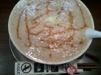 「中華そば（麺固、玉ねぎ多め、地獄油!!）+温野菜」@らーめん潤 蒲田店の写真