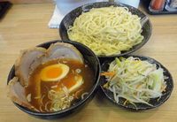 「味玉チャーシューつけ麺（大盛り）880円+野菜150円」@つけ麺 きくちゃんの写真