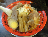 「メガ味噌豚野郎（ニンニク）1000円」@野郎ラーメン 神田本店の写真