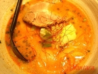 「辛味噌らーめん（中辛）」@北海道らーめん奥原流 久楽 EQUiA北千住店の写真