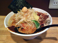 「朱味噌麺（750円）+朱火阿飯（300円）」@麺屋 朱火阿の写真