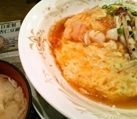 「たらばと海鮮かに玉チャーハンセット（かに味噌汁・杏仁豆腐付き）1」@かにチャーハンの専門店 かにチャーハンの店 Dininng イオン・レイクタウン店の写真