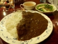 「パフェセット（ビーフカレー（スープ・サラダ付）・プリンパフェ）（」@トップハウスの写真