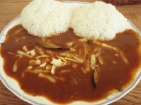 「ナス・チーズカレー+大盛り 【500円+100円】」@カレー屋モモの写真