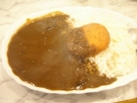 「コロッケカレー大辛・大盛900円」@ジャンカレー 本店の写真