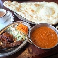 「本日のセットメニュー（チキンティカマサラ・ナン・タンドリーチキン」@マユール 小名浜店の写真