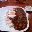 テールカレー+十六穀ごはん+半熟たまご