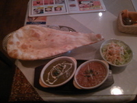 「ダブルカリーランチ(キーマカレー&サグチキンカレー)」@ラジェスタリーの写真