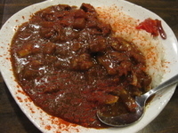 「スタミナカレー（激辛）ニンニク入り￥750」@ラーメン厨房 ぽれぽれの写真