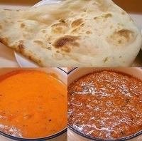 「バターチキンカレー&キーマカレー&ナン」@HILLTOPの写真