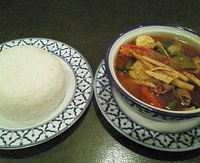 「田舎風カレー(850円)+タイ香り米(300円)=1150円」@タイランドの写真