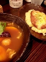 「手作りチーズハンバーグカリー」@アンジュの写真