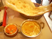 「お気軽セット（チキンカレー+ナン）」@ビニタ 東陽店の写真