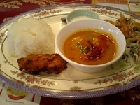 「Bランチ890円（チキン大辛/ライス）」@シャージャハンの写真