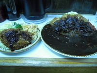 「カツカレー大盛800円+クリームコロッケ250=1050円」@キッチン南海 本店の写真