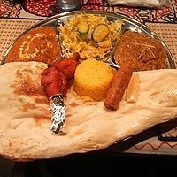 「ラムスペシャル（本日のカレー2種類・ナン・ライス・タンドリーチキ」@インド料理 ラム ひたちなか店の写真