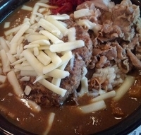 「チーズハンバーグカレー大盛（680円）」@すき家 つくば学園西大通り店の写真