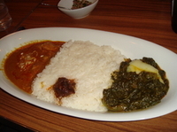 「バターチキン&ほうれん草M」@CURRY UPの写真