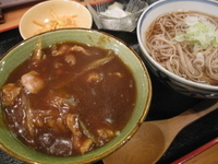 「ランチ カレー南蛮セット880円」@蕎麦と肴と酒処 千照庵の写真