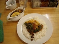 「ポパイチキン（辛さ4ライス小）」@炒伽哩 インド式チャオカリー 池袋・東通り店の写真