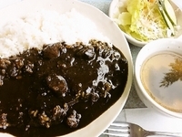 「【漆黒】 豚肉の黒胡麻カレー￥500 大盛￥100」@フローラの写真