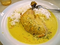 「骨付きチキンカレー680円」@松のや 綾瀬店の写真