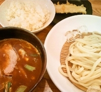 「つけクリーミーカレーうどん+小ライス+イカ天（680円+70円+」@カレーうどん専門店 ZEYOの写真