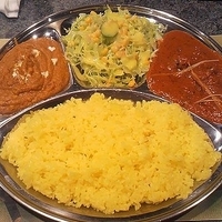 「ネパリーセット（激辛・マンゴーラッシー）（1100円）」@インド料理 ラム ひたちなか店の写真