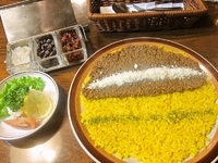 「デラックス ドライカレー（1000円） サラダ、アイスクリーム付」@カレーのお店インディーの写真