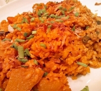 「ヘドラバディチキンビリヤニ（激辛）ヨーグルト・サラダ・ドリンク付」@スパイスプラザ モラージュ柏店の写真