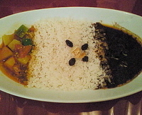 「野菜とお肉（ビーフを選択）のカレー（サラダ付） 1000円」@VoVo 新潟古町本店の写真