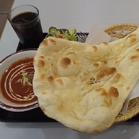 「海老カレーセット（サラダ・ドリンク付）（700円）」@本格的インド料理 SULTAN ロックシティ水戸南店の写真