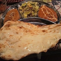 「カシミールセット（本日のカレー2種類・ナン・サラダ・ソフトドリン」@インド料理 ラム ひたちなか店の写真