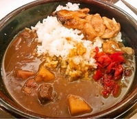 「やきとりあいがけカレー（530円）」@すき家 柏松葉町店の写真