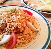 「マトンビリヤニ+チーズナン（900円+400円）」@ハリオン 我孫子店の写真