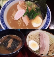 「中華そば750円&豚節つけ麺大盛り800円（あつもり）」@優勝軒 入間店の写真