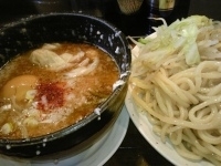 「特我流つけそば大盛+野菜有り」@麺 池谷精肉店の写真