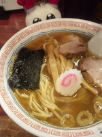 「中華そば+ビール+おつまみメンマ」@中華めん処 道頓堀の写真