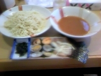 「魚介しょうゆつけ麺（大盛・無料）900円・平打ち麺」@麺屋 優創の写真