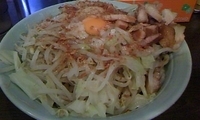 「あえそば750円+大盛100円（野菜・脂・濃いめ）」@麺や あかつきの写真