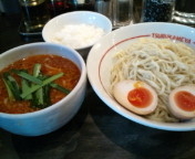 「台湾つけ麺750円+小ライス（ランチサービス）」@麺 鶴亀屋の写真