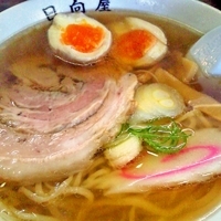 「ラーメン+煮たまご」@青竹手打ちラーメン 日向屋の写真